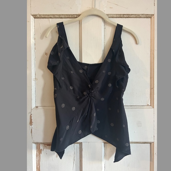 Vintage 90s MARITHE FRANCOIS GIRBAUD Handkerchief Tank Top Size: 27 - Picture 1 of 7